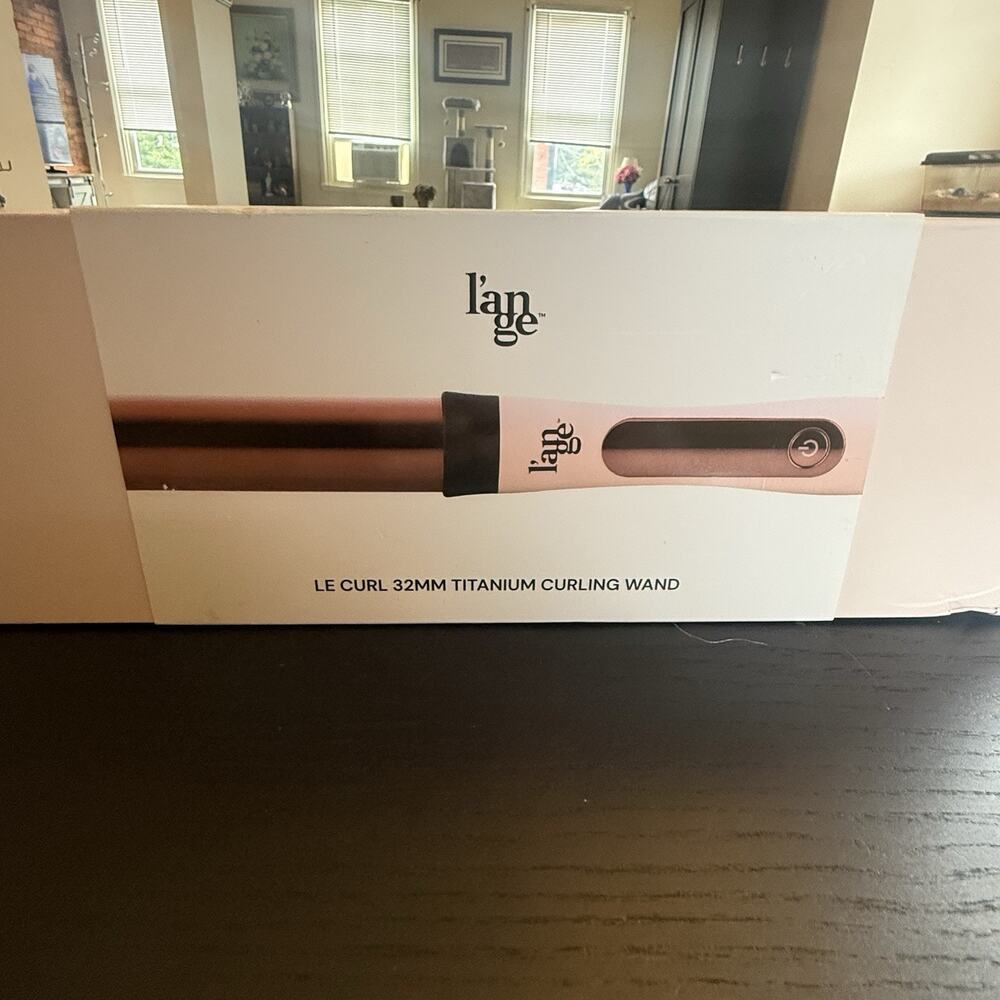 L’ange Lange Le Curl Titanium Curling Wand Blush Pink 25mm NEW Open Box